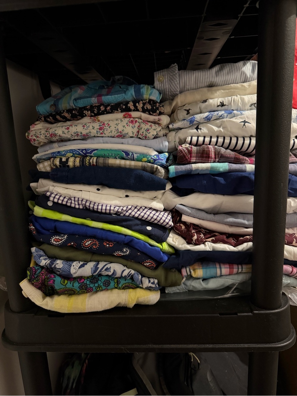 Bundle of 37 Button-Down Shirts, various colors and patterns